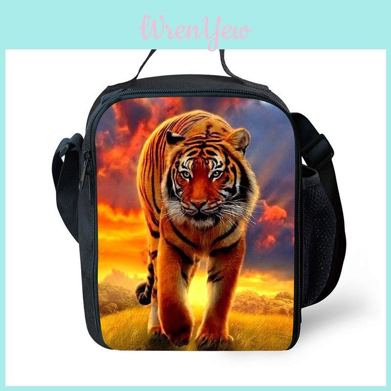 Durable Animal School Lunch Bags For Kids And Boys With Breathable Oxford Cloth