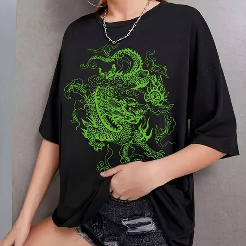 T-shirt da Donna alla Moda con Stampa 'Romantic Journey', Divertente e Casual, Girocollo a Maniche Corte, T-shirt Estiva da Donna