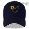 Sunflower Butterfly Heart Graphic Baseball Cap Polyester Lightweight Adjustable Unisex Outdoor Sun Hat