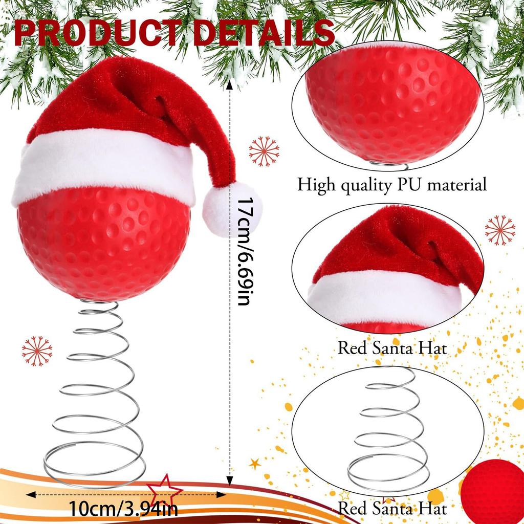 Topper For Christmas Tree Golf Basketball Baseball Holiday Decor Tree Top Decoration Ornament For Fans Study Church Office