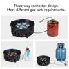 7-Core Camping Stove High-Power Strong Fire Portable Tourist Gas Burner Windproof Electronic Ignition Camping Equipment
