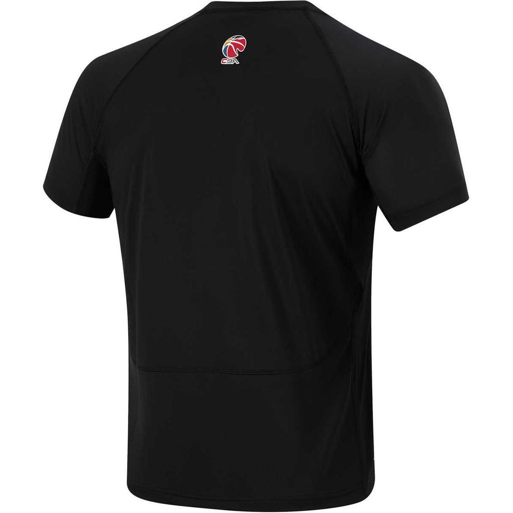 Li-Ning Professional Basketball Series Letter Casual Comfortable Round Neck Short Sleeve T-Shirt Men Tops Black ATSU559-1