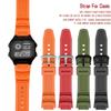 Gumový řemínek pro Casio AE-1200WH AQ-S810W MRW-200H Spona z nerezové oceli 18mm Náhradní pásek Příslušenství k hodinkám Casio AE-1000W