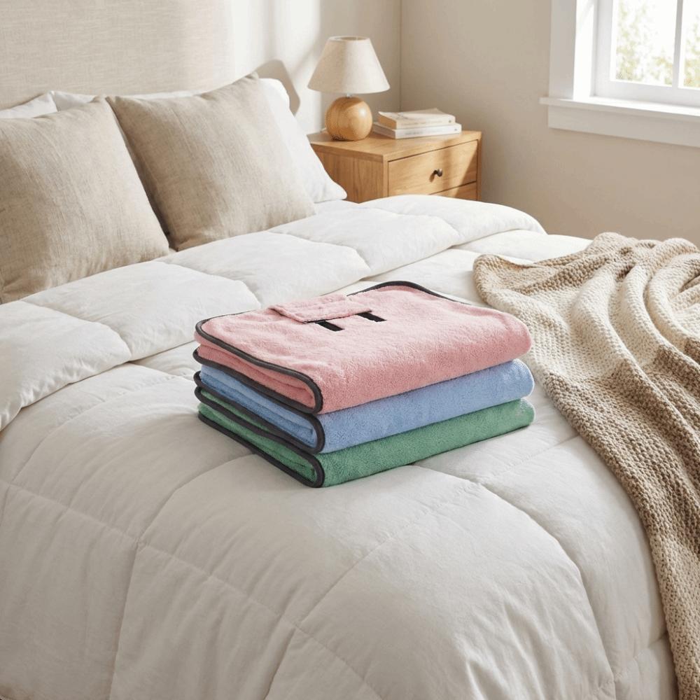 Soft Dog Bathrobe Keeping Warm Cat Absorbent Towel Easy Clean Pet Quick Drying Coat  Bath Time