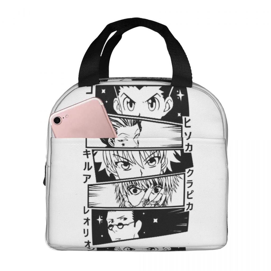 Killua Zoldyck Anime Hunter X Hunter Insulated Lunch Bag for School Cooler Thermal Food Box Tote Portable Lunch Boxes Container