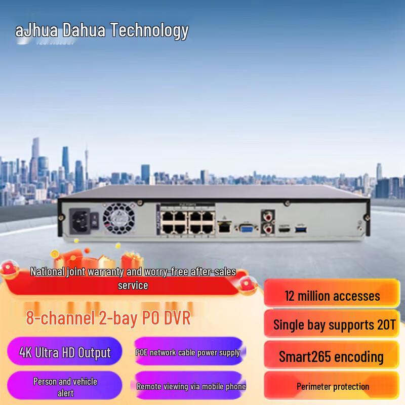 

Dahua DH-NVR4208-8P-M 8-Channel PoE NVR CN plug (adapter included)