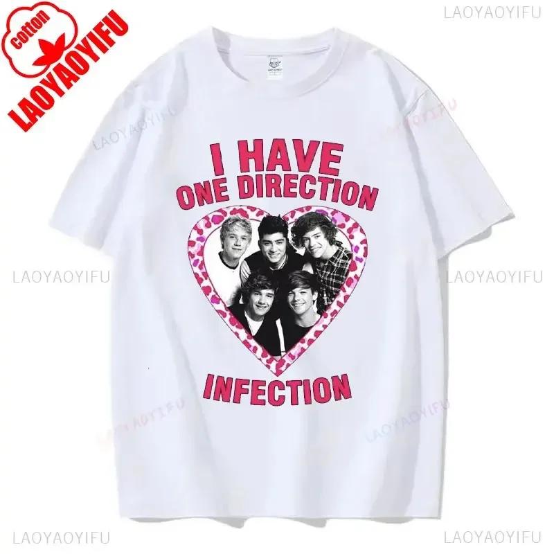 I Love One Directions Print T-Shirts Rapper Short Sleeve T Shirt Vintage Singer Tops Summer Cotton Hip Hop Men Women Tee-shirts