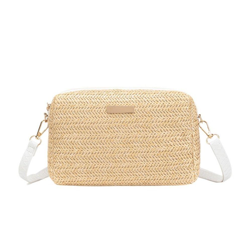 

Mobile Phone Bag Straw Woven Bag Handbag Straw Crossbody Bag Portable Straw Bucket Bag Travel абрикосовый