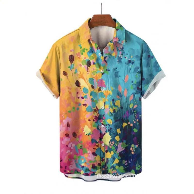 Summer Fashion Short-sleeve Shirt Casual Beach Party Men's