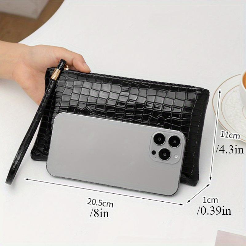 New Fashion Large Capacity Stone Pattern Handbag Retro Single Layer Coin Purse Mobile Phone Bag Wrist Bag