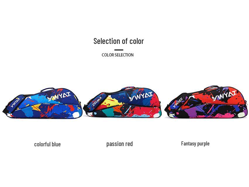 Korean Style Single Shoulder Badminton & Tennis Backpack for 3-6 Rackets - Portable Unisex Bag