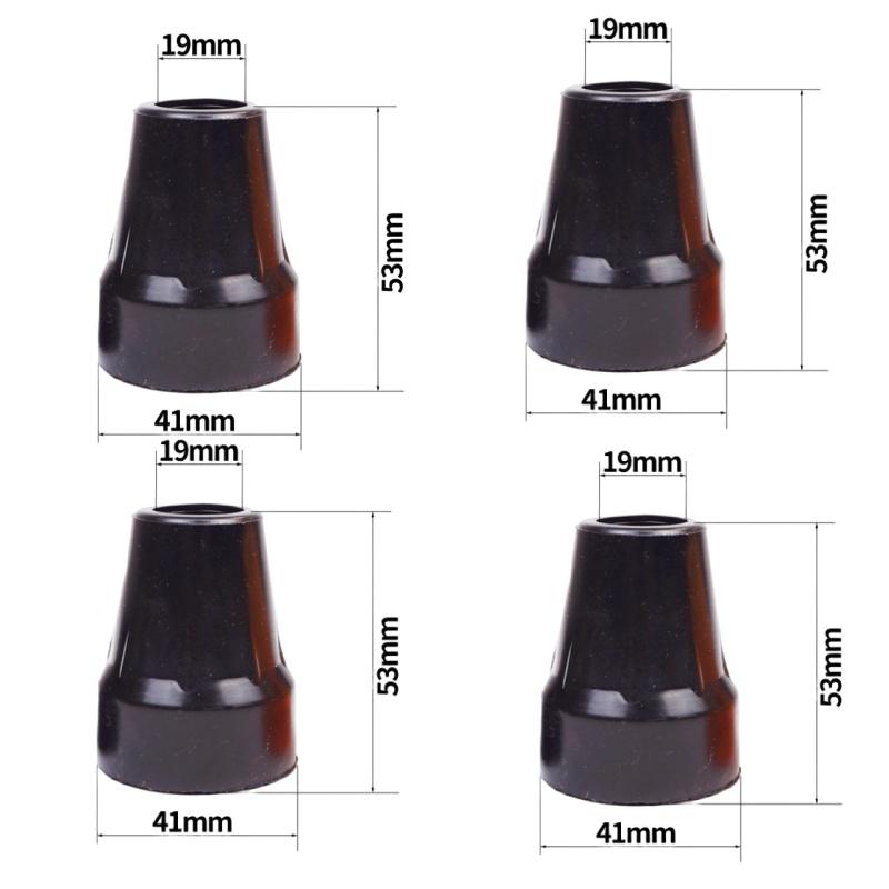 2/4Pcs Cane Mountaineering Stick Protective Pad Universal Crutch Tips Non-Slip Rubber Feet For All Terrain Diy Accessories