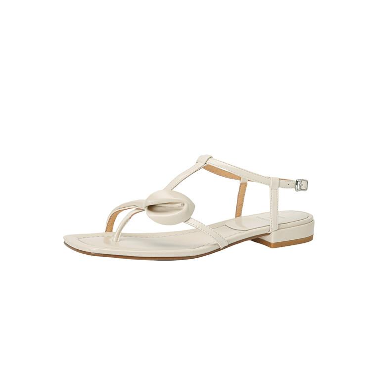 

Fashion NEW Summer Women Sandals Split Leather Shoes for Women Open Toe Low Heel Shoes Callalily Modern Sandals Buckle Strap Flip-flops 34 бежевый