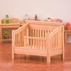 1Pcs Dollhouse Miniature Wooden Furniture Shaker Cradle Baby Bed Model Toys Nursery Simulation Crib Dolls Home Deccor Accessory
