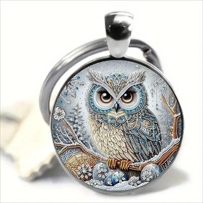 Owl Retro Gränsöverskridande Kreativ Nyckelring
