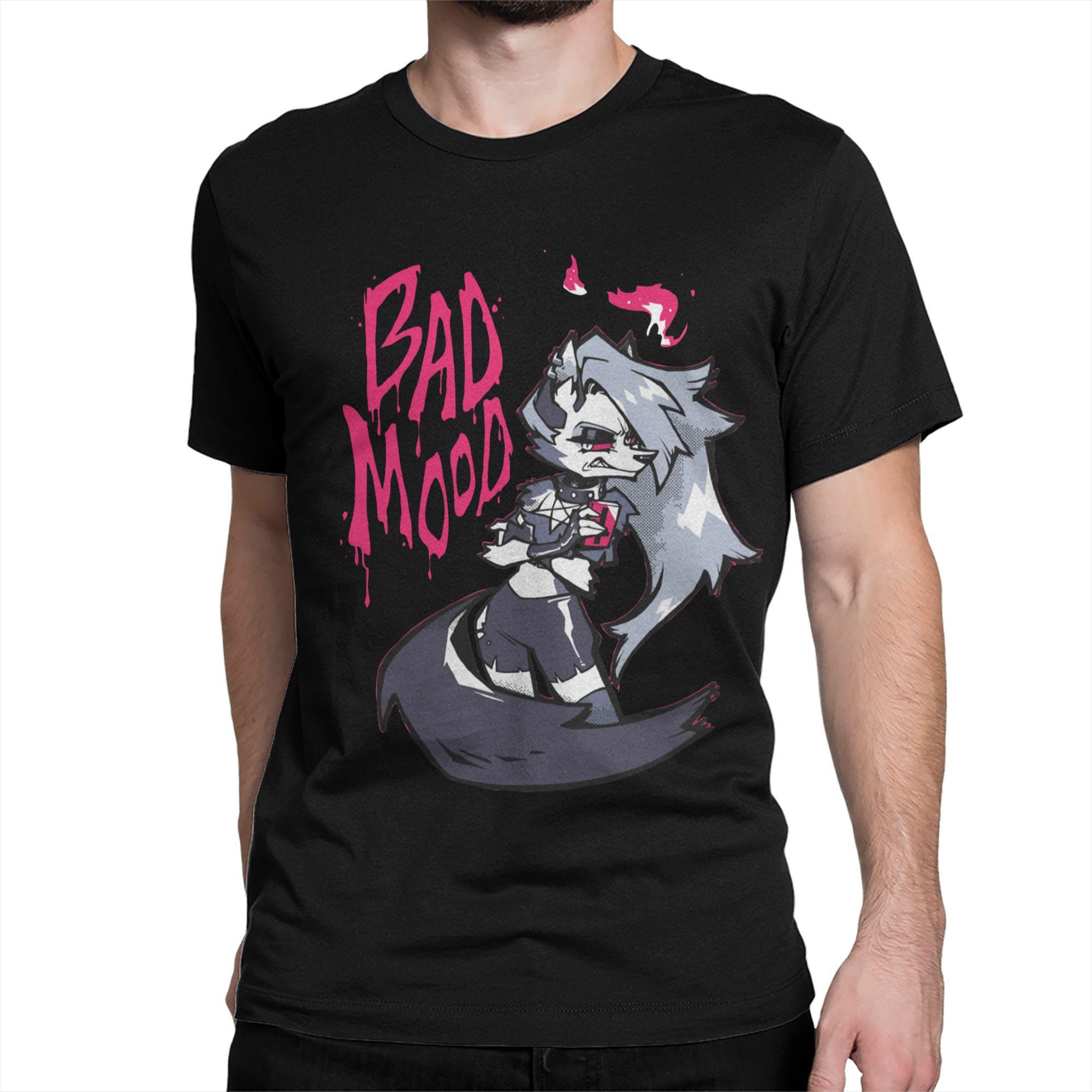 

Мужская Женская Футболка Loona Don t Care Темная Креативная Хлопковая Футболка с Коротким Рукавом Адский Босс Аниме Футболки Одежда Графическая 4XL