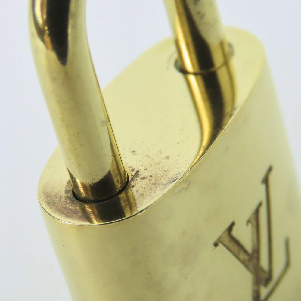 Used LOUIS VUITTON Cadena Key set No.315 metal gold padlock