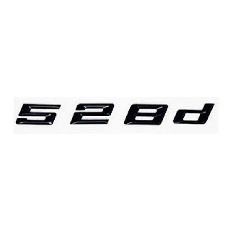 Neues Schriftart Numerisch & Buchstabe ABS Emblem für BMW 5er E39 E60 E61 F10 F11 G30 - 520d 523d 525d 530d 535d 540d Kofferraum Logo Aufkleber pu2