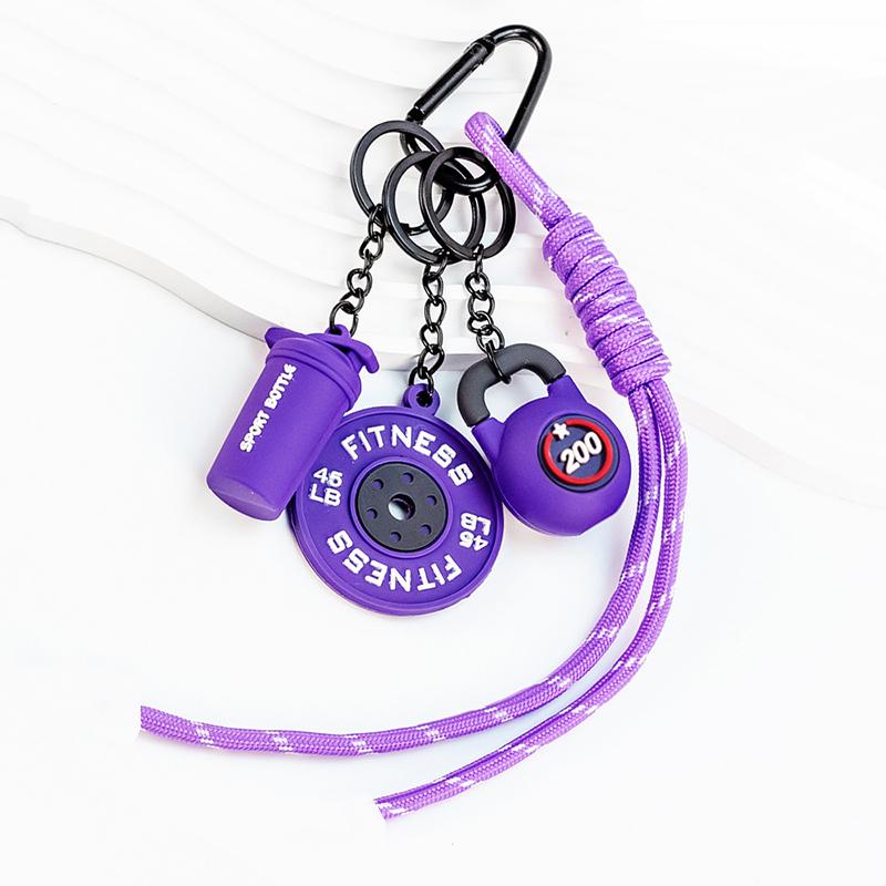 Bag Charm Kettlebell Dumbbell Hand-Woven Ropes Luxury Bag Pendant Trendy Sports Bag Pendants Gift For Fitness Enthusiasts