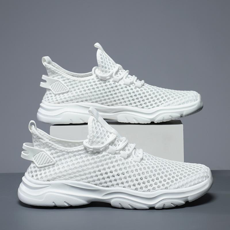 Lightweight comfortable casual shoes mesh surface breathable hollow sneakers 2024 new men's fashion soft sole fashion shoes