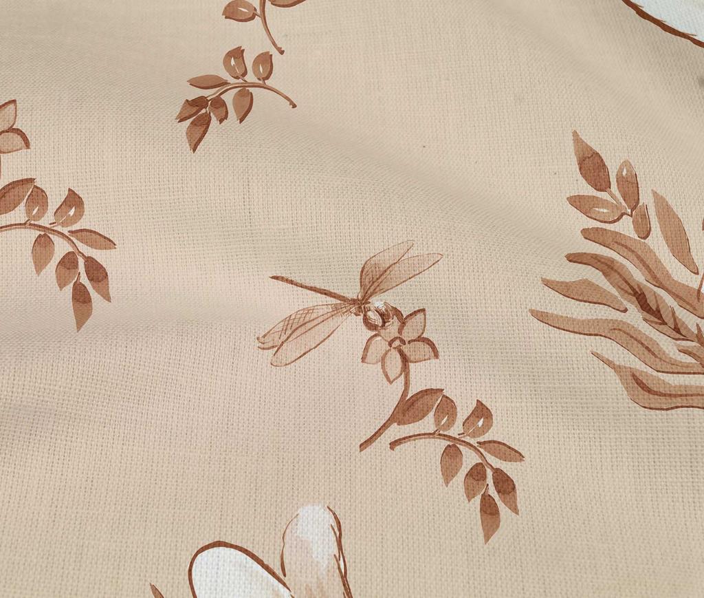 oneOone Cotton Flex Light Peach Fabric Kawai Dress Material Fabric Print Fabric By The Yard 40 Inch