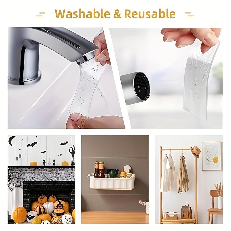 3 Rollen Hochleistungs-Installationsband, doppelseitig, wiederverwendbar, nahtloses Nano-Klebeband, vielseitig einsetzbar, abnehmbar, waschbar, starkes Klebeband, geeignet für das Home Office