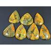 242Cts. Natural Bumble Bee Jasper Pear Cabochon Loose Gemstone 07 Pcs Lot C-2269