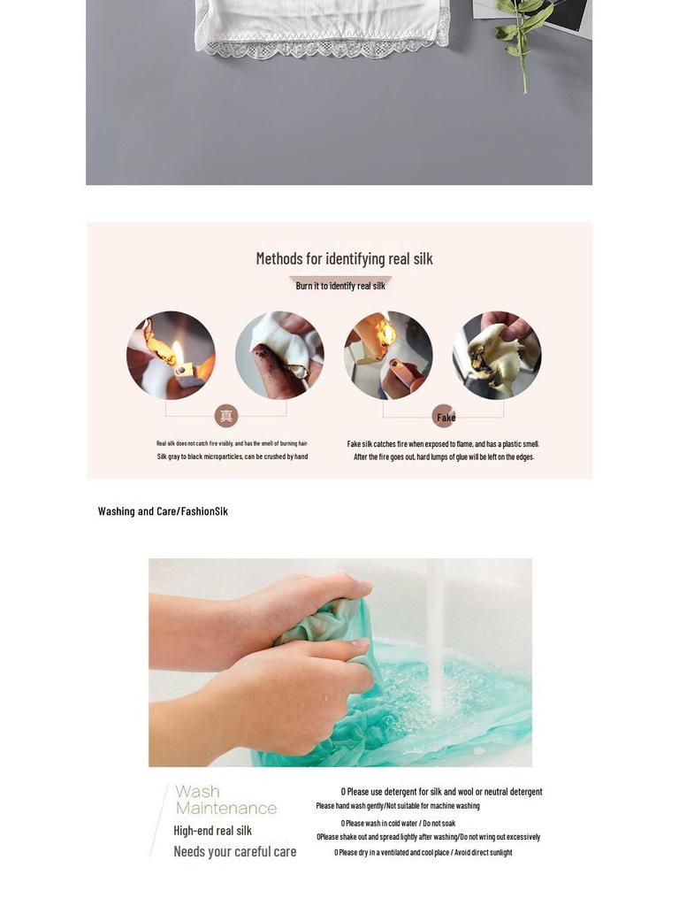 Summer Breathable Mulberry Silk Lace Camisole Versatile Tank Top