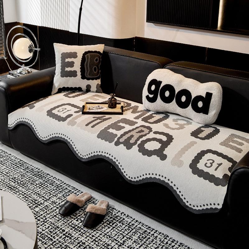 Modern Simple Sofa Cover Cloth, High-End Four-Season Universal Sofa Seat Cushion  New Special-Shaped Non-Slip Sofa Cushion