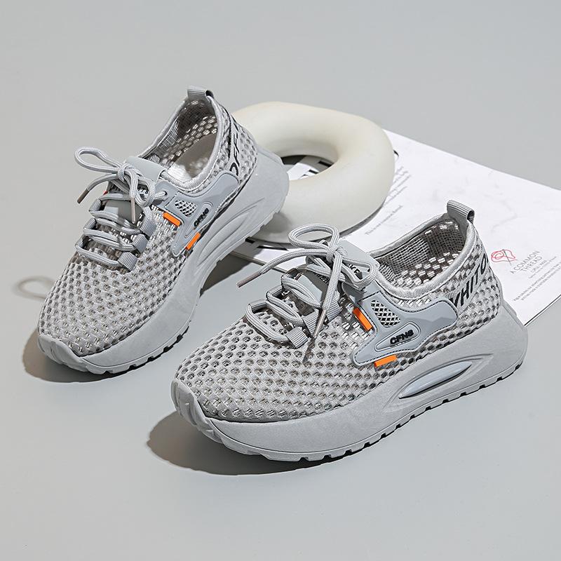 

Fashion Women Shoes 2025 Summer New Breathable Womens Platform Running Mesh Sneakers Fashion Versatile Casual Shoes Zapatos para mujeres 40 серый