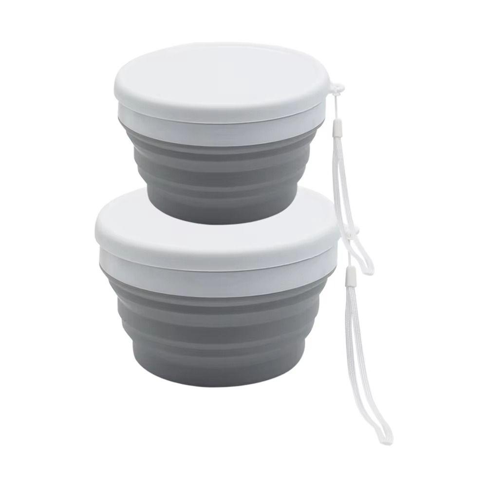 Food Grade Silicone Foldable Bowl Reusable Folding Lunch Box Camping Salad Dish  Household