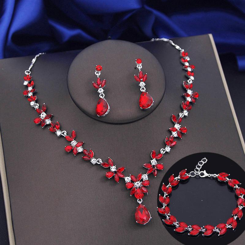 3 ks limetkově zelených sad šperků pro ženy Módní náušnice Náramky Choker Náhrdelník Set Ples Svatba Svatba Šperky Doplňky