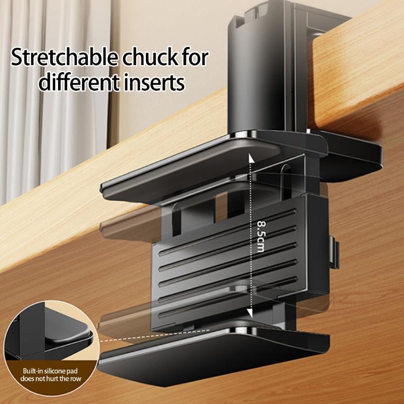 Kabel-Organizer mit Klebebefestigung unter dem Schreibtisch Sichere Befestigung für Steckdosenleisten Platzsparend Robustes PVC-Silikon-Design