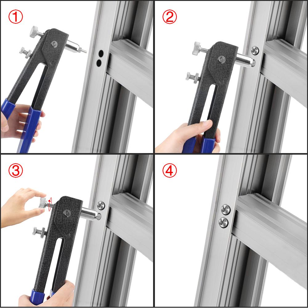 Manual Nut Pulling Gun Set Bolt Nut Removal Socket Tool Car Tool Repair Kit M3/M4/M5/M6/M8 Portable 160Pcs/Set Bolt Nut Remover