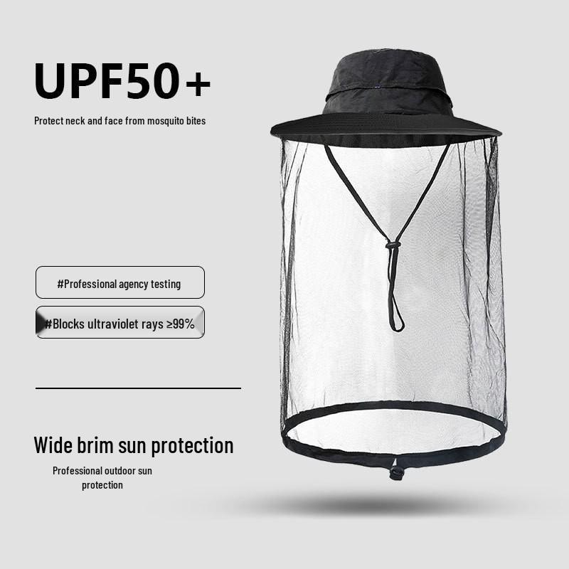 Unisex Sommer Sonnenhut: Moskitosicheres Netz, Schnelltrocknend, Wasserdicht, Ideal zum Angeln und Klettern