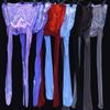 Men's 2 In 1 Lace Lingerie Stockings Plus Size U Convex Bag Stockings Shiny Tight Stockings