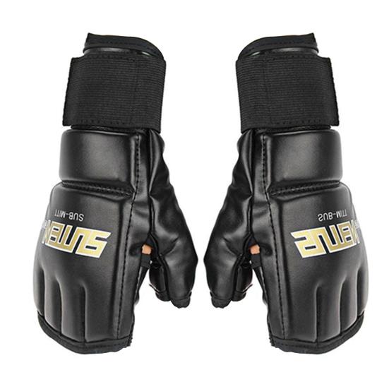 

1Pair Fingerless Mittens Empty Palm Portable Soft Portable Punch Gloves for Boxing