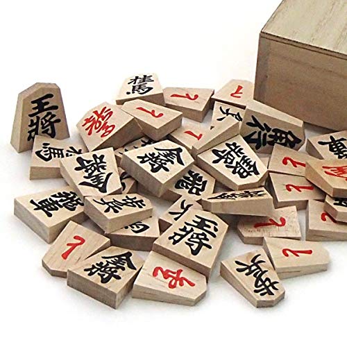 Shogi Board Set: Utility Model Folding Shogi Board with No Hinges and Sturdy, Bold Japanese Wooden Shogi Pieces