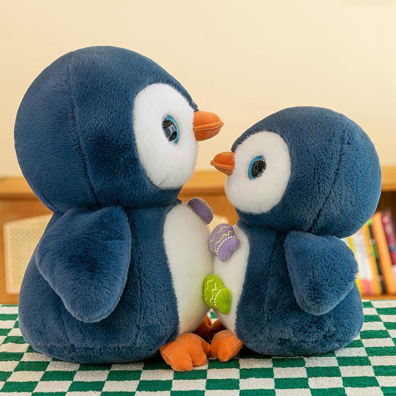 Cute fishing penguin plush toy children sleeping pillow doll machine doll wedding throwing aquarium gifts