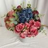 9 Heads Simulation Flower Bouquet Multicolor Faux Flower Creative Bridal Bouquet  Desktop Ornament