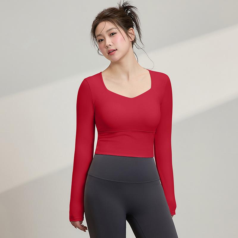 Women's Plus Size Long-Sleeve Yoga and Fitness Top