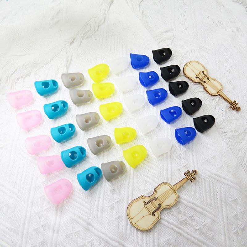 5PCS/Pack Mix Color Silicone Thimbles 3 Sizes Available Multifunctional Protective Finger Sleeve Guitar Practice Accessories ZYF
