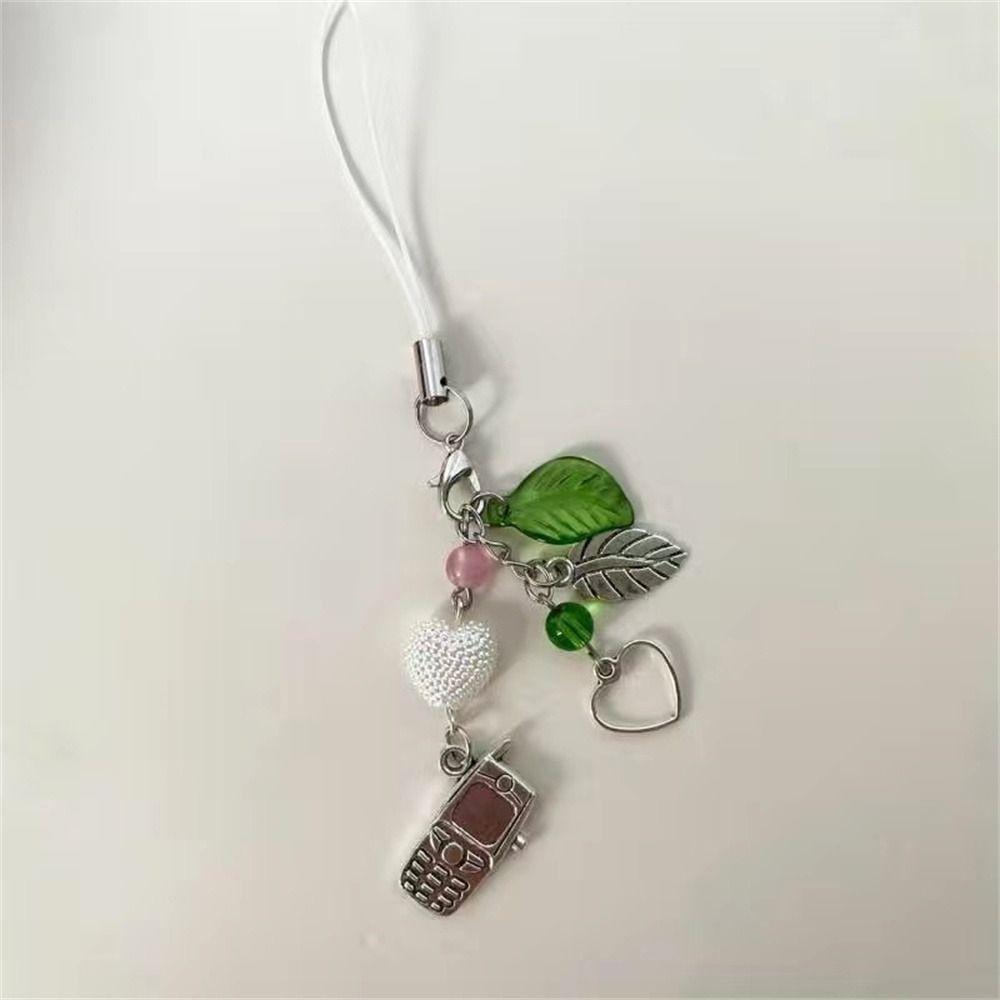 Sparkling Y2K Phone Charms Knotbow Phone Chain Beaded Phone Lanyard  Jewelry Gifts