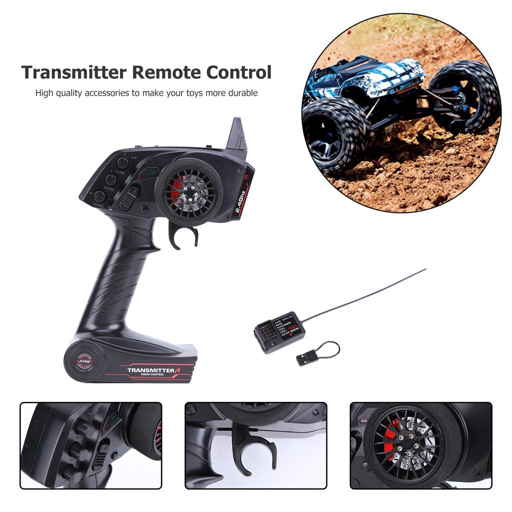 3 Channel 2.4GHz Remote Control Transmitter with Receiver for Remote Control Car Boat Parts Accessories for Kid
