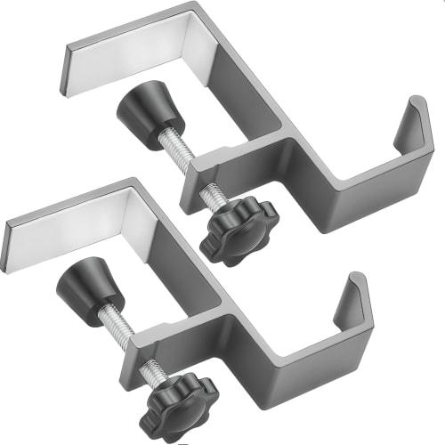 JUJUGO Headphone Stand, Set of 2, Table Hooks with Screw Clamp, Convenient, Easy To Attach, 10kg Weight Capacity