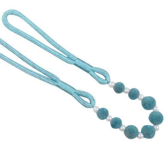 Faux Pearl Ball Beaded Windows Curtain Binding Rope Tie Backs Holdbacks Decor