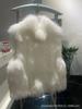 Clear mountains and late snow, imported fox fur vest, two-color fixed-dyed fur vest jacket for women