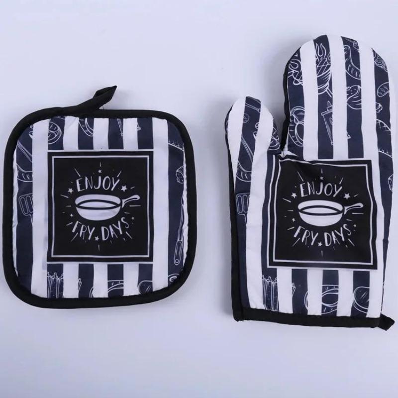 Kjøkken Bake Matlaging Tilbehør Trykk Grytevott Hanske Pad Vaskbar Mikrobølgeovn Pizza Anti-Varm Isolasjonsmatte Kjøkkendekor