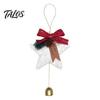 Kerstcadeau voor Vrienden Glanzende Ster Bel Ornamenten, Pailletten Hangende Decoratie met Strik Dennappel Decoratieve Huis Kegel, Sprankelende Kerstboom Hanger