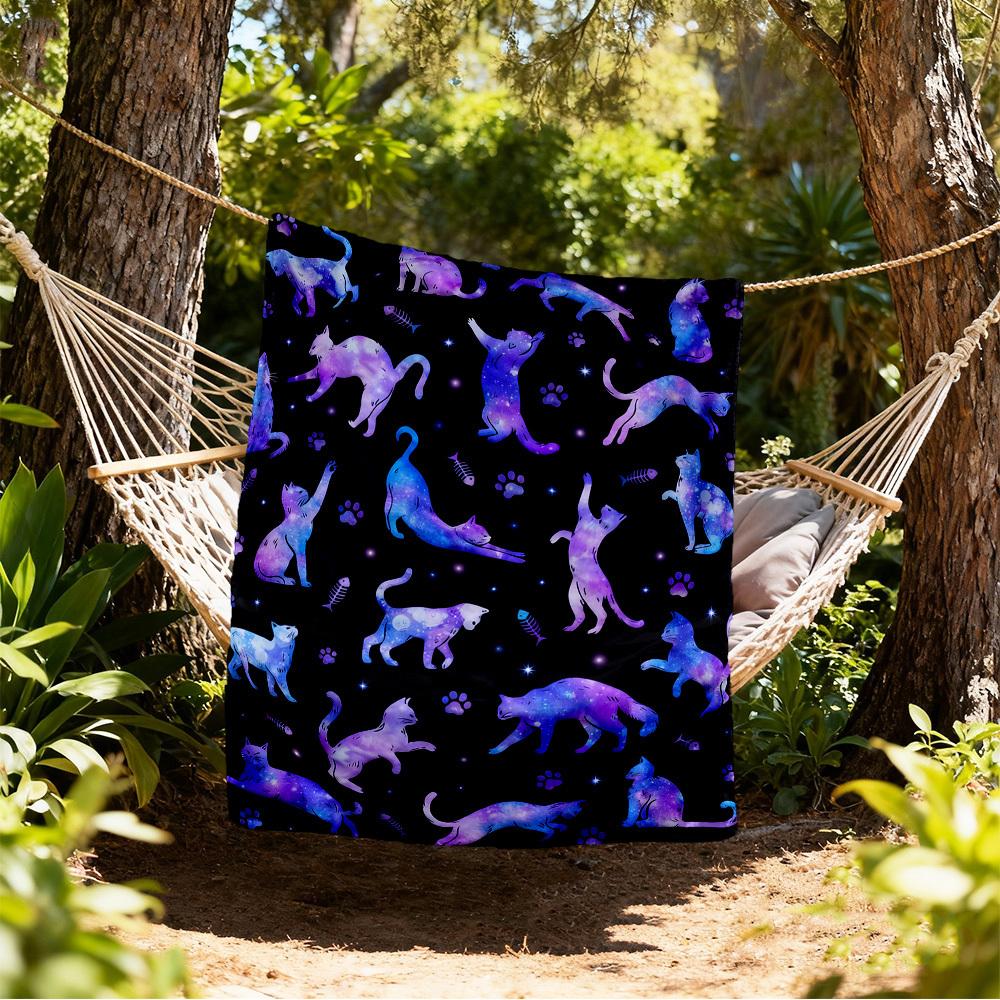 

Galaxy Cats Outdoor Flannel Blankets, Outdoor travel, Home Blankets, Fan Gifts,Suitable for All Seasons, Christmas Gifts. R1127160 80x120cm